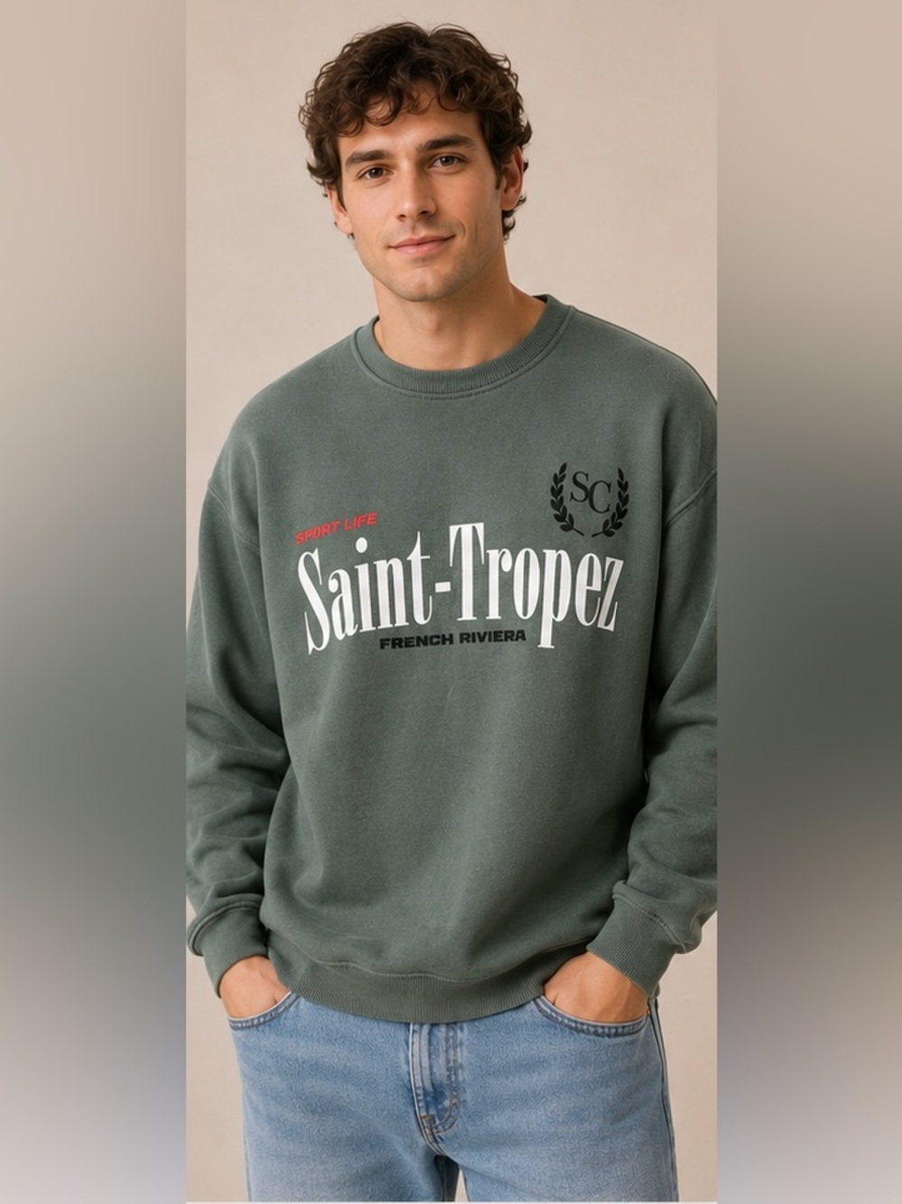 Refuge Athletics Saint-Tropez Crewneck Sweatshirt Men’s Large